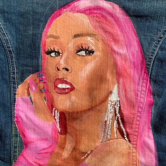 Doja Cat Hand painted denim jacket - Picture 3 of 5